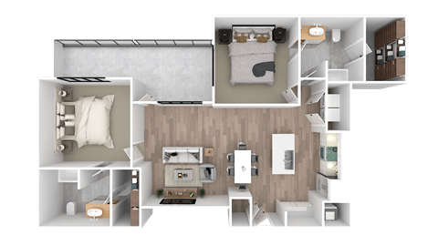 the 1122  2 bedroom floor plan  460 sq ft